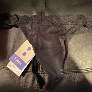 Speax by Thinx period underwear. Opened but new with tag. 3XL black Thongs.